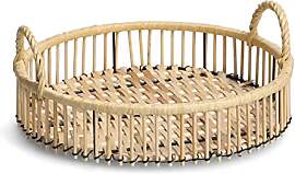 Zeller 25170 Dekotablett Rattan, Metall/Rattan,