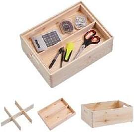 Zeller Aufbewahrungsboxen-Set braun, 1 Set
