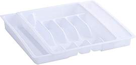 Zeller Besteckkasten, 29 - 50 x 38 x 6,5 cm, weiß