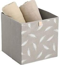 Zeller Feather Aufbewahrungsbox taupe 32,0 x 32,0