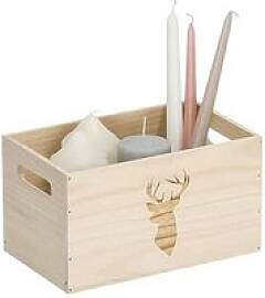 Zeller Hirsch Aufbewahrungsbox natur 25,0 x 15,0 x 