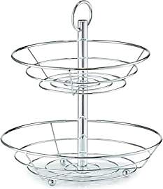 Zeller Obstschale, Metall, Silber, 26 x 29 x 35
