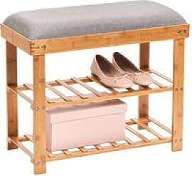 Zeller Schuhregal natur Bambus B/H/T: ca. 60x50x29 