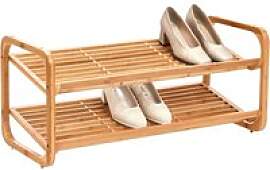 Zeller Schuhregal natur Bambus B/H/T: ca. 74x33x33 