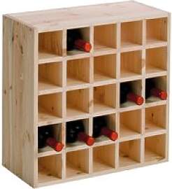 Zeller Weinregal für 25 Flaschen natur Holz
