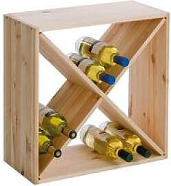 Zeller Weinregal natur Bambus B/H/L: ca. 25x52x52