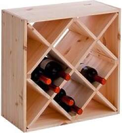 Zeller Weinregal natur Holz B/H/L: ca. 25x52x52 cm