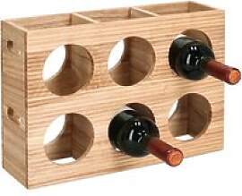Zeller Weinregal Stripes natur Hartholz B/H/L: ca. 