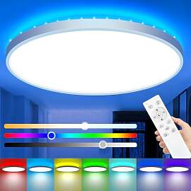 zemty 36W 3600LM LED Deckenleuchte Dimmbar, 39CM