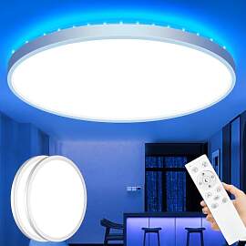 zemty 39CM LED Deckenleuchte Dimmbar, 36W 3600LM