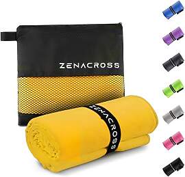 ZENACROSS Mikrofaser Handtuch Größen L - Gelb -