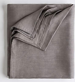 Zendan Tischtuch Aus Leinen Grau Taupe & 170 X 