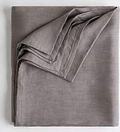 Zendan Tischtuch Aus Leinen Grau Taupe & 170 X 