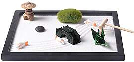 Zen Garden, Mini Meditation Rock And Sand Garden