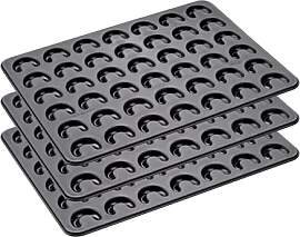Zenker Vanillekipferl Backblech 3er Set – Jede