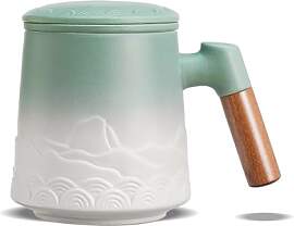 ZENS Teetasse mit Deckel und Sieb, 500ml Große
