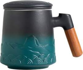 ZENS Teetasse mit Deckel und Sieb, 500ml Große