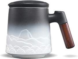 ZENS Teetasse mit Deckel und Sieb, 500ml Große