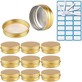ZEOABSY 10 Stück 60ml Gold Aluminium Leer