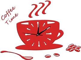 Zerodeko 3D Acryl Wanduhr Kaffee Motiv