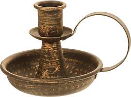 Zerodeko Kerzenhalter Vintage aus Metall in Bronze 