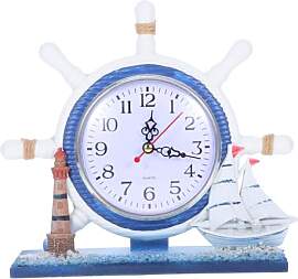 Zerodeko Leise Wanduhr Aus Holz Mit Leuchtturm Und 