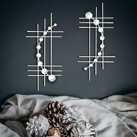 ZEXUIRU Bling-Metall-Wanddeko mit