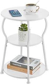 ZEXVIDA Runder Beistelltisch, 3-Stufiger Vintage