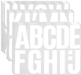 ZEYIYER 102 Stück Buchstaben Aufkleber Weiß 9