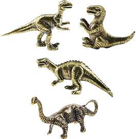 ZHAOYCSH Dinosaurier aus Messing, 4 Stück Vintage 