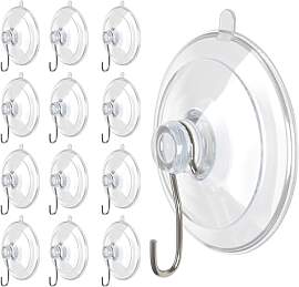 ZHIQIN 20 Stück Saugnapf mit Haken Saugnäpfe PVC 