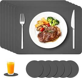 ZHITENG 6 Stück Tischsets Abwaschbar mit 6
