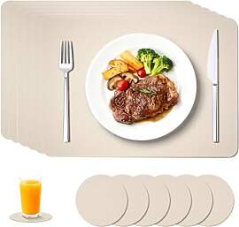 ZHITENG 6 Stück Tischsets Abwaschbar mit 6