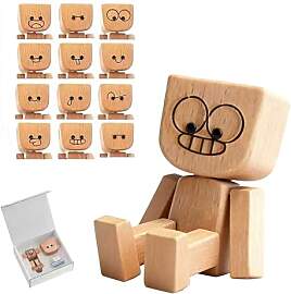 ZhongShuang Schüttelmann Holz,Lustige Wackelfigur 