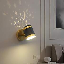 zhxinashu Star Wandleuchter, Schwarz Gold LED