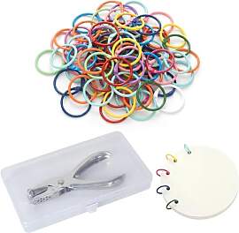 Zimoer Buchbinder-Set mit 100 Stück Buchringen