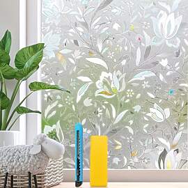 Zindoo 3D ohne Klebstoff Fensterfolie Dekorfolie