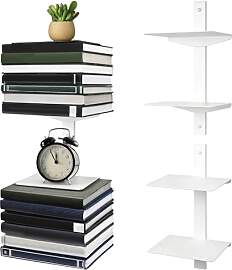 Zinueen 2er Set Schwebendes Bücherregal,