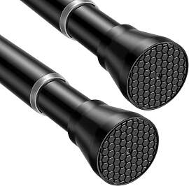 Zipglo 2 Stück Gardinenstange ohne Bohren