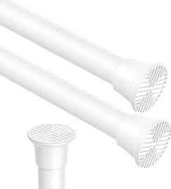 Zipglo 2 Stück Gardinenstange ohne Bohren 76-165