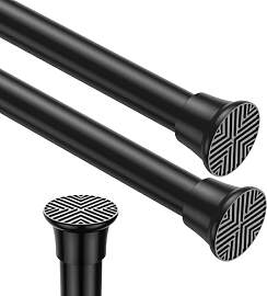 Zipglo 2 Stück Gardinenstange ohne Bohren 76-165