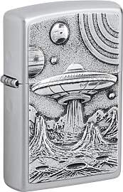 Zippo Sturmfeuerzeug - Alien Life, Satin Chrome,