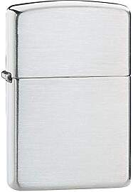 Zippo Sturmfeuerzeug - Brushed Sterling Silver,