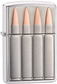 Zippo Sturmfeuerzeug - Bullets Emblem - Brushed