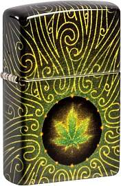 Zippo Sturmfeuerzeug - Cannabis, 540° Tumbled