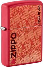 Zippo Sturmfeuerzeug - Flame Pop-Art Design - Rot