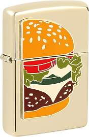 Zippo Sturmfeuerzeug - Foodie Burger, Champagne,