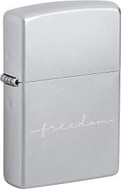Zippo Sturmfeuerzeug - Freedom Design - Satin