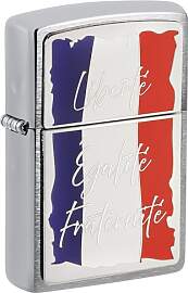 Zippo Sturmfeuerzeug - French Motto, Brushed