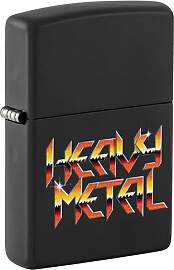 Zippo Sturmfeuerzeug - Heavy Metal, Black Matte,